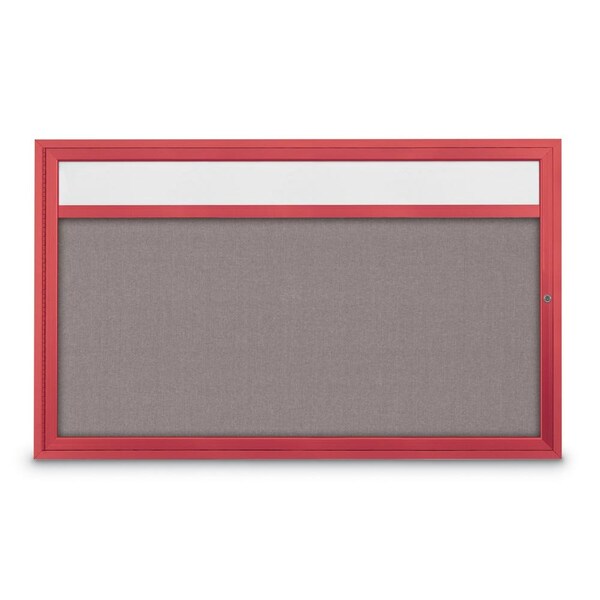 Hinge-less Radius Corkboard, 30"x36", Satin Alum Frame/Cloud